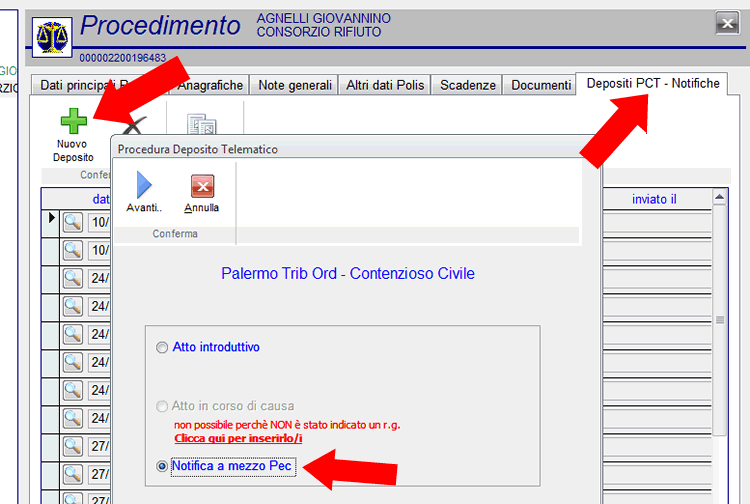 Notifica mezzo PEC