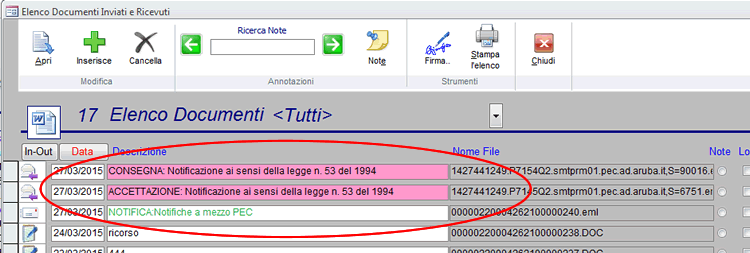Notifica mezzo PEC