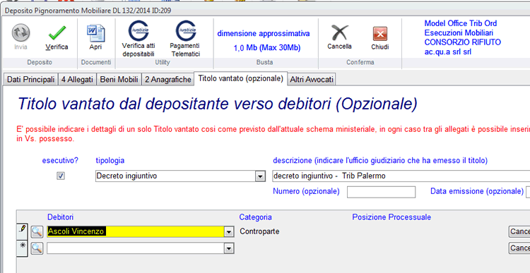 iscrizione al ruolo pignoramento presso terzi