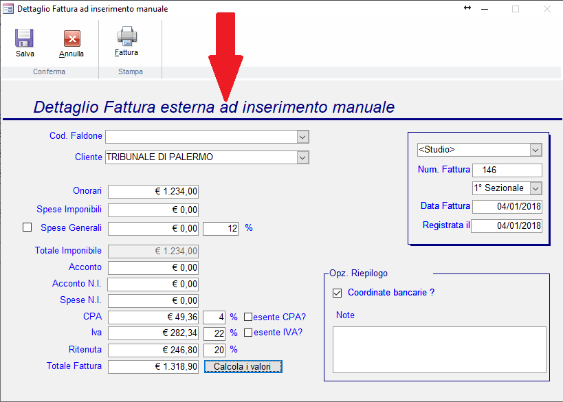 fattura elettronica PrincipePCT