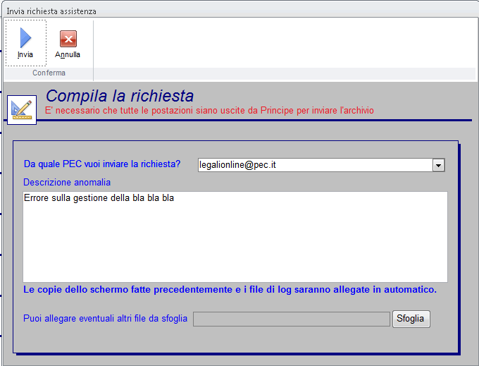 Aggiornamento Principe